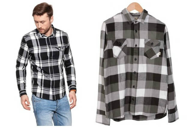koszula flanelowa męska casual